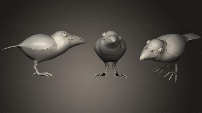 Bird figurines (Corbie 4 Fixed, STKB_0158) 3D models for cnc